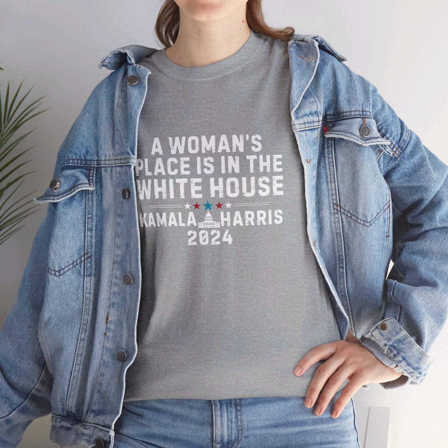 HW24 - A Woman's Place Kamala Harris 2024 | Unisex Heavy Cotton Tee