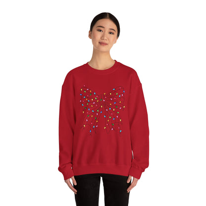 CMS - Christmas Lights Bow | Heavy Blend™ Crewneck Sweatshirt