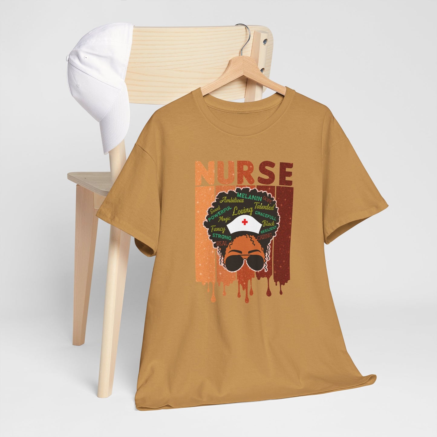 BADED - Melanated Nurse | Unisex Heavy Cotton Tee