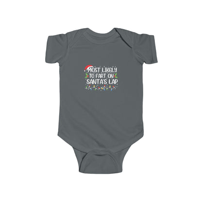 CMS - Most Likely To...Fart On Santa's Lap | Infant Fine Jersey Bodysuit