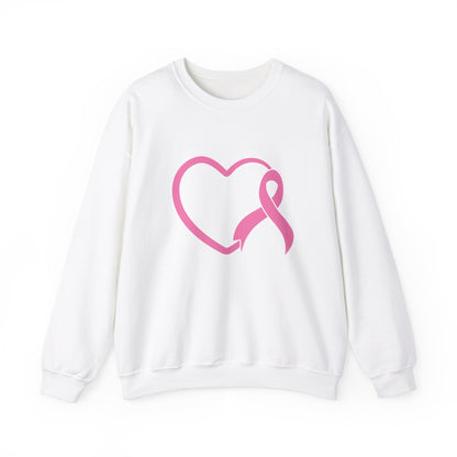 BCA - Pink Ribbon Heart | Unisex Heavy Blend™ Crewneck Sweatshirt