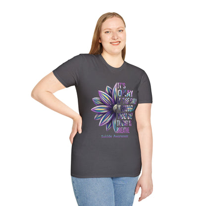 "It’s Okay If All You Did Today Was Breathe" Unisex Comfort Tee – Suicide Awareness Month Shirt
