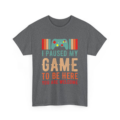 GME - I Paused My Game To Be Here | Unisex Heavy Cotton Tee