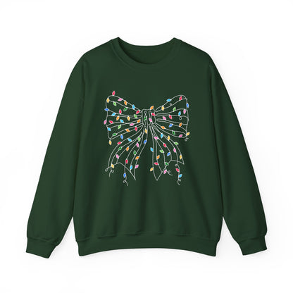 CMS - Christmas Lights Bow | Heavy Blend™ Crewneck Sweatshirt