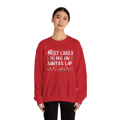 CMS - Most Likely To...Pee on Santa's Lap | Heavy Blend™ Crewneck Sweatshirt