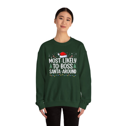 CMS - Most Likely To...Boss Santa | Heavy Blend™ Crewneck Sweatshirt