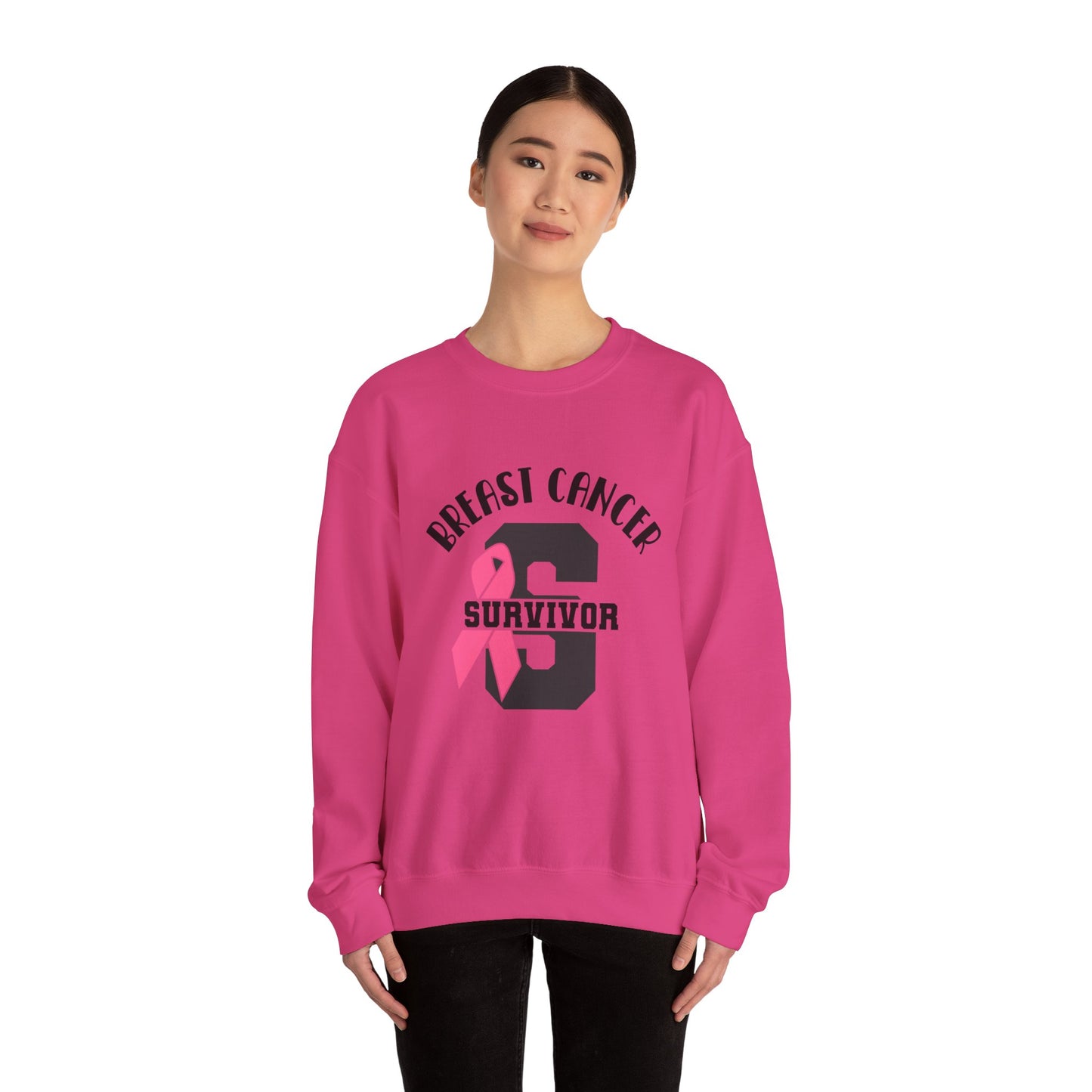 BCA - Pink Ribbon Survivor  | Unisex Heavy Blend™ Crewneck Sweatshirt