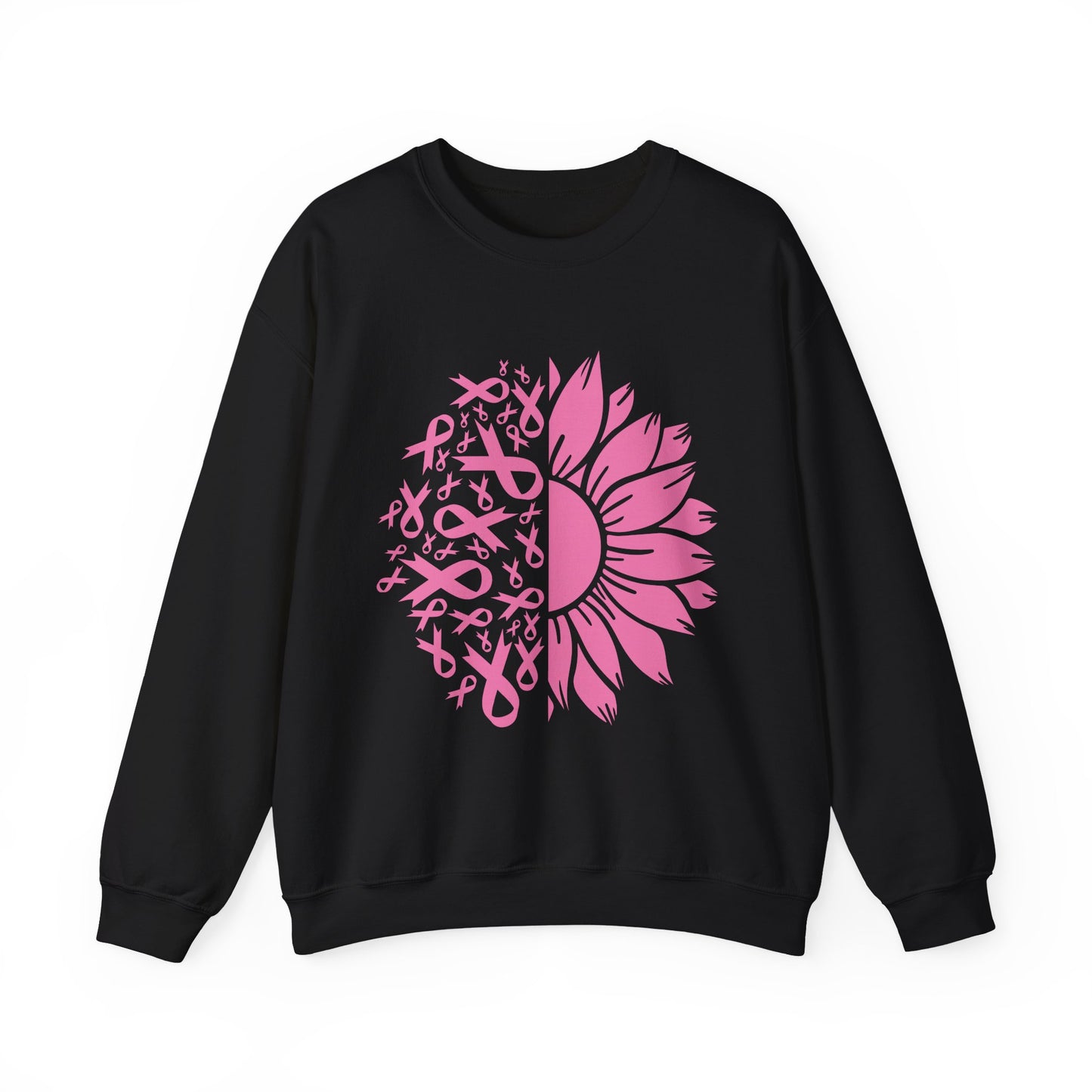 BCA - Pink Ribbon Sunflower  | Unisex Heavy Blend™ Crewneck Sweatshirt