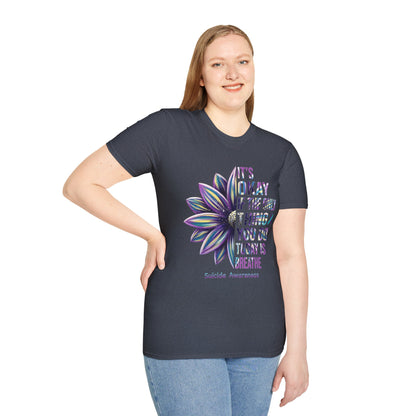 "It’s Okay If All You Did Today Was Breathe" Unisex Comfort Tee – Suicide Awareness Month Shirt