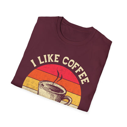 "I Like Coffee… and Maybe 3 People" Funny T-Shirt – Unisex Soft Cotton Coffee Lover Tee – Sarcastic Humor Shirt for Caffeine Addicts