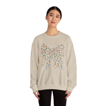 CMS - Christmas Lights Bow | Heavy Blend™ Crewneck Sweatshirt