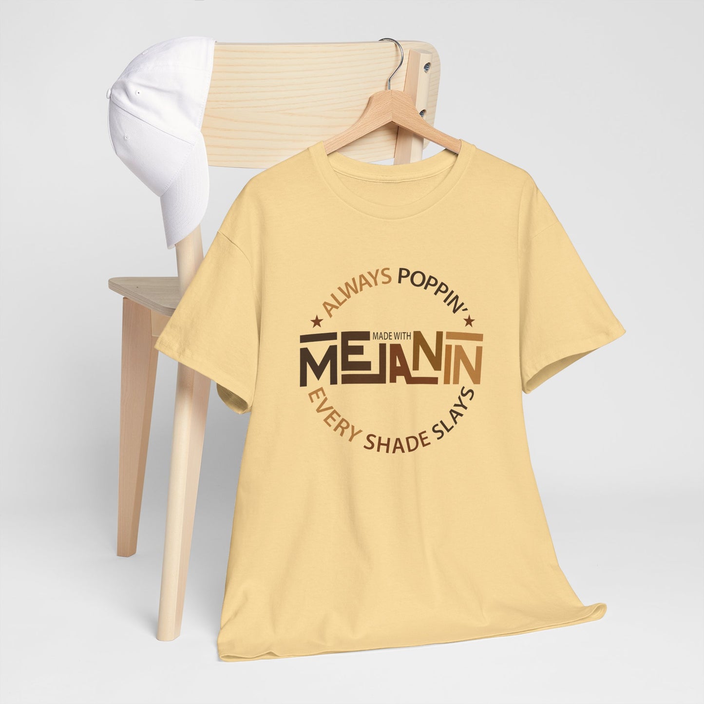 BADED - Melanin Always Poppin... | Unisex Heavy Cotton Tee