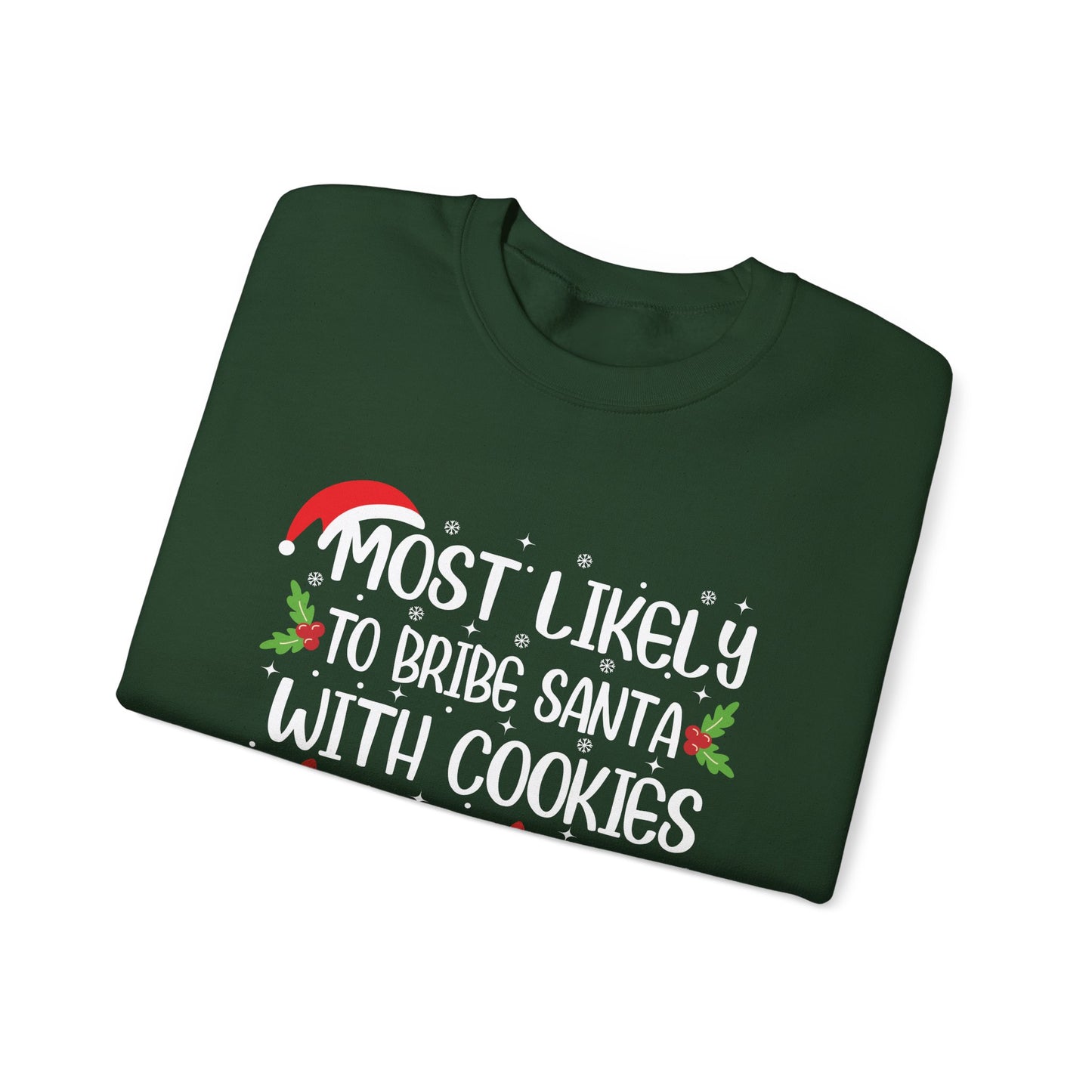 CMS - Most Likely To...Bribe Santa | Heavy Blend™ Crewneck Sweatshirt