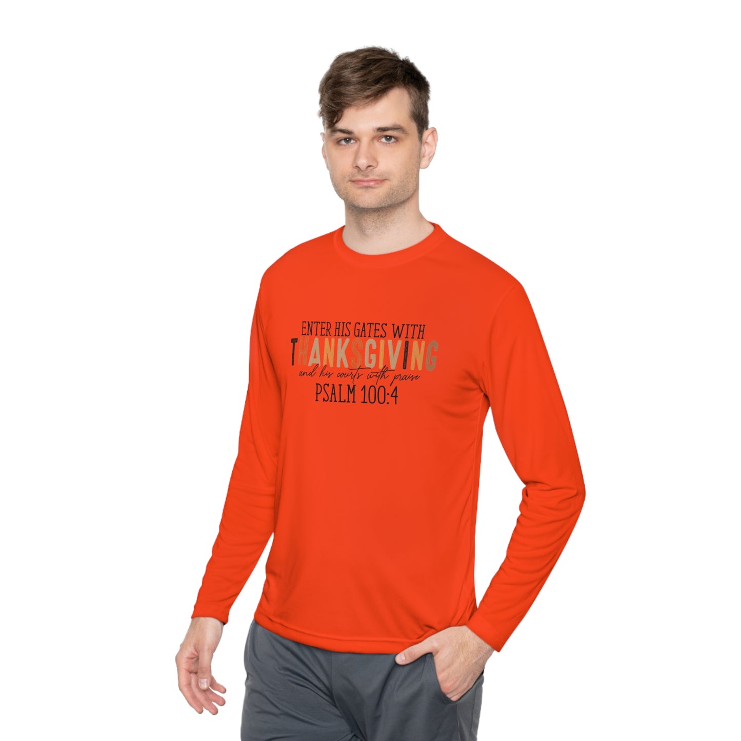 TGV - Psalm 100:4 - Enter His Gates With Thanksgiving... | Active Lightweight Long Sleeve Tee