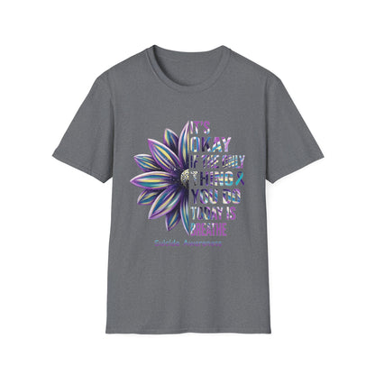 "It’s Okay If All You Did Today Was Breathe" Unisex Comfort Tee – Suicide Awareness Month Shirt