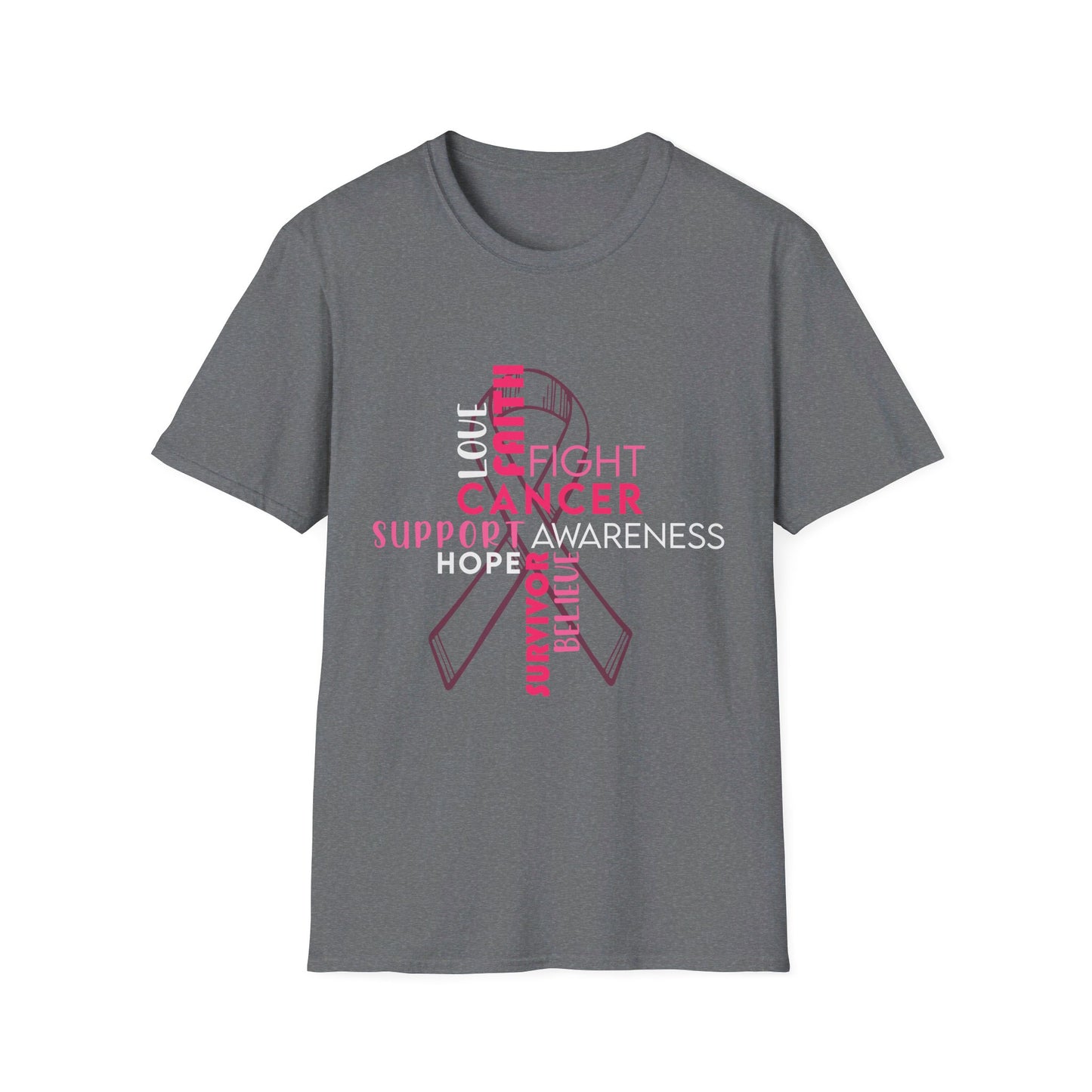 BCA Breast Cancer Wordcloud | Softstyle T-Shirt