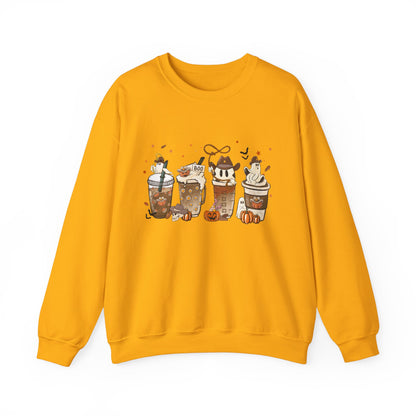 HN- Ghostly Four Coffees | Heavy Blend™ Crewneck Sweatshirt