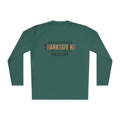 TGV - Psalm 100:4 - Enter His Gates With Thanksgiving... | Active Lightweight Long Sleeve Tee