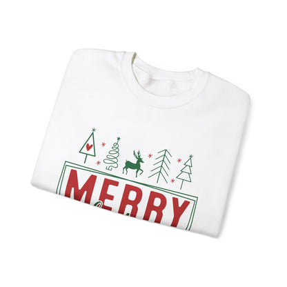 CMS - Merry Christmas Tree Landscape | Heavy Blend™ Crewneck Sweatshirt