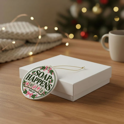 Soap Happens Mahjong Christmas Ornament | Funny Mahj Player Gift