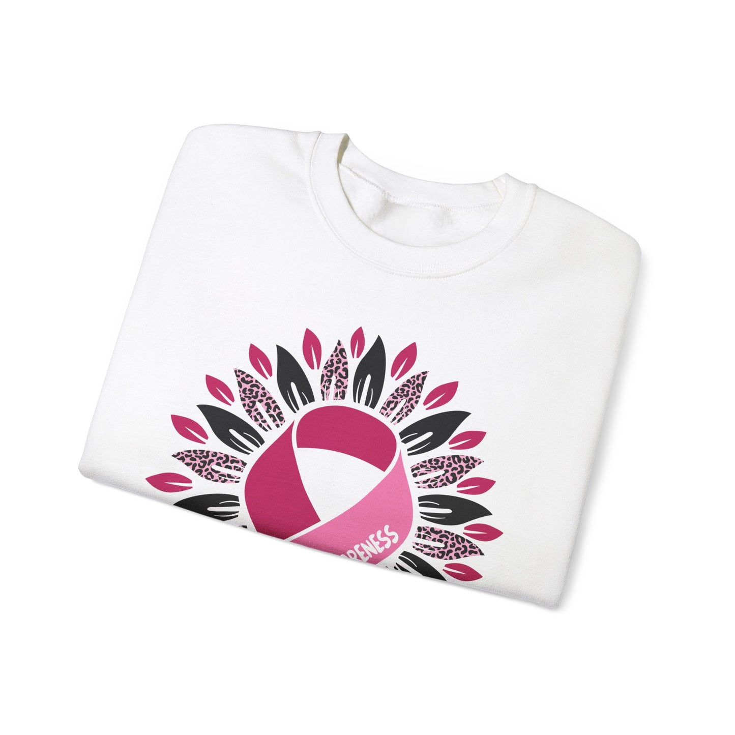 BCA - Pink Ribbon Survivor  Wreath | Unisex Heavy Blend™ Crewneck Sweatshirt