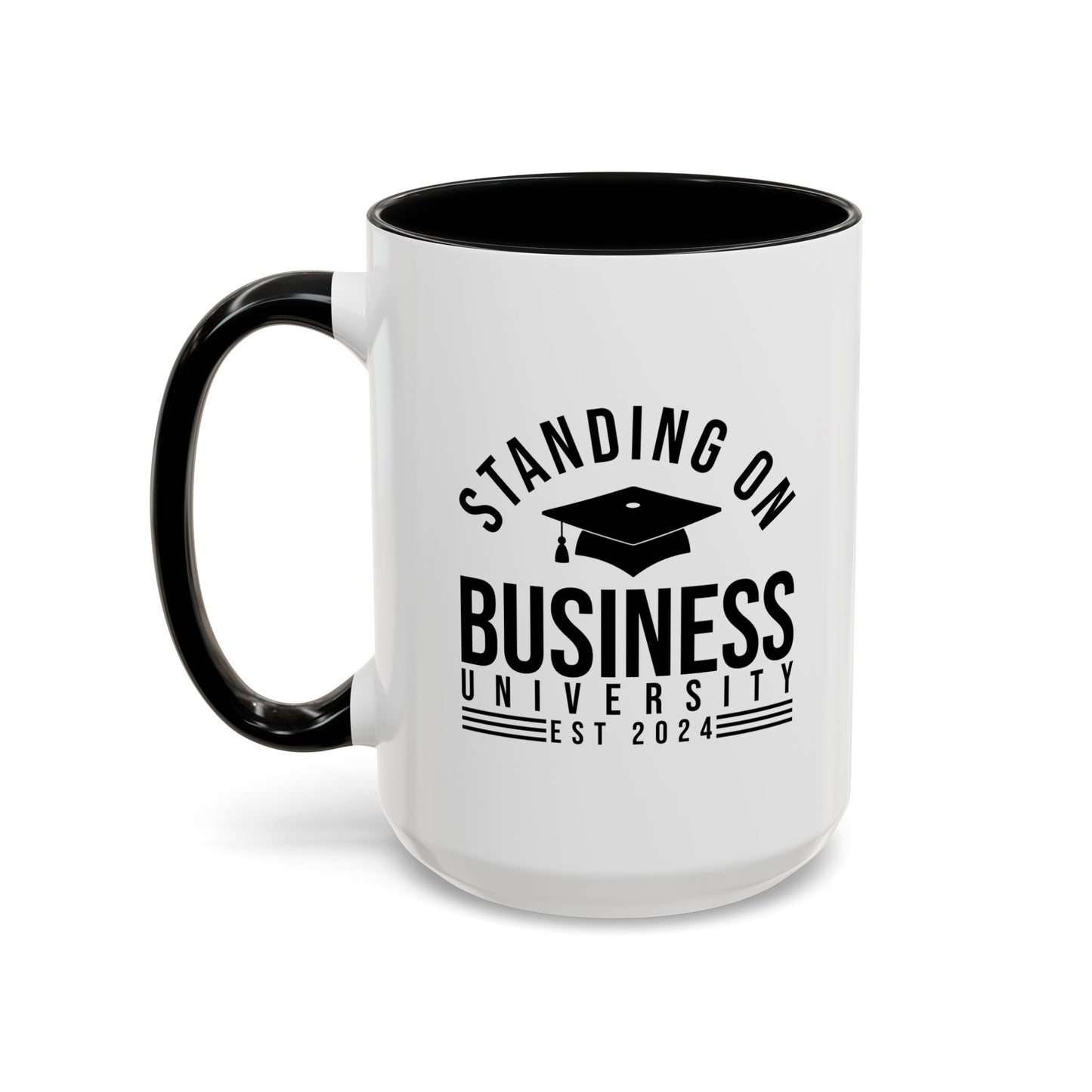 BADED - Standing on Business | Accent Coffee Mug Black (11, 15oz)