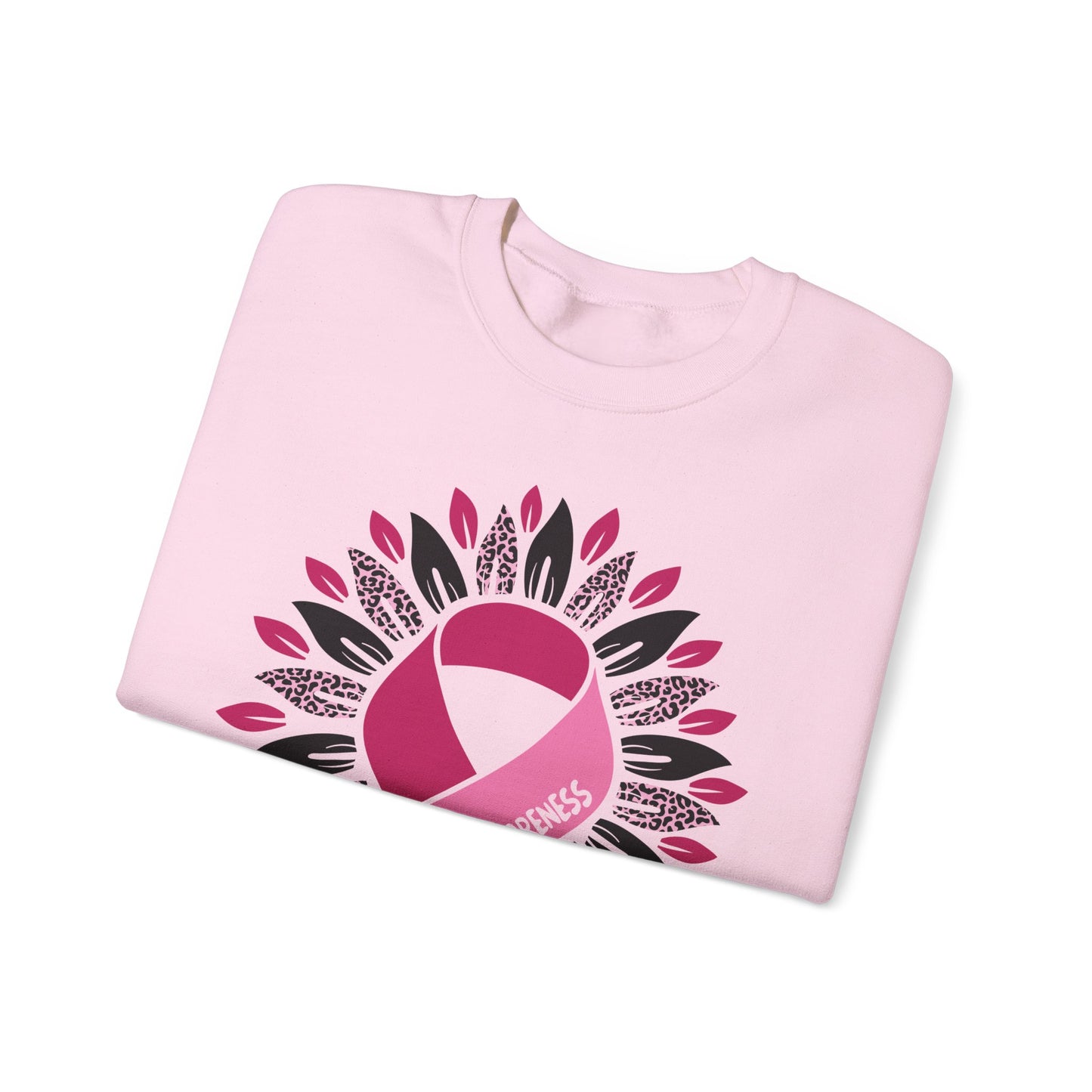 BCA - Pink Ribbon Survivor  Wreath | Unisex Heavy Blend™ Crewneck Sweatshirt