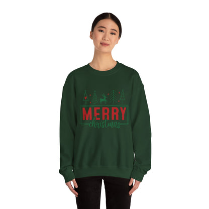 CMS - Merry Christmas Tree Landscape | Heavy Blend™ Crewneck Sweatshirt