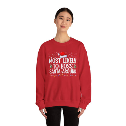 CMS - Most Likely To...Boss Santa | Heavy Blend™ Crewneck Sweatshirt