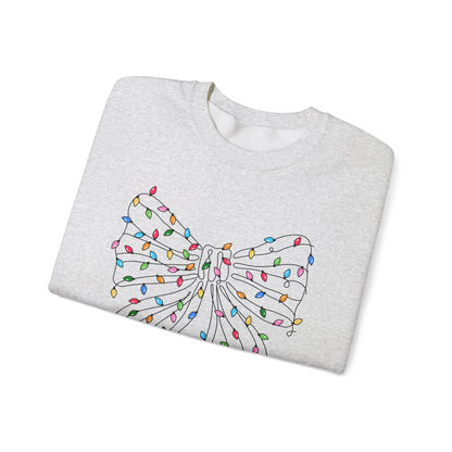 CMS - Christmas Lights Bow | Heavy Blend™ Crewneck Sweatshirt