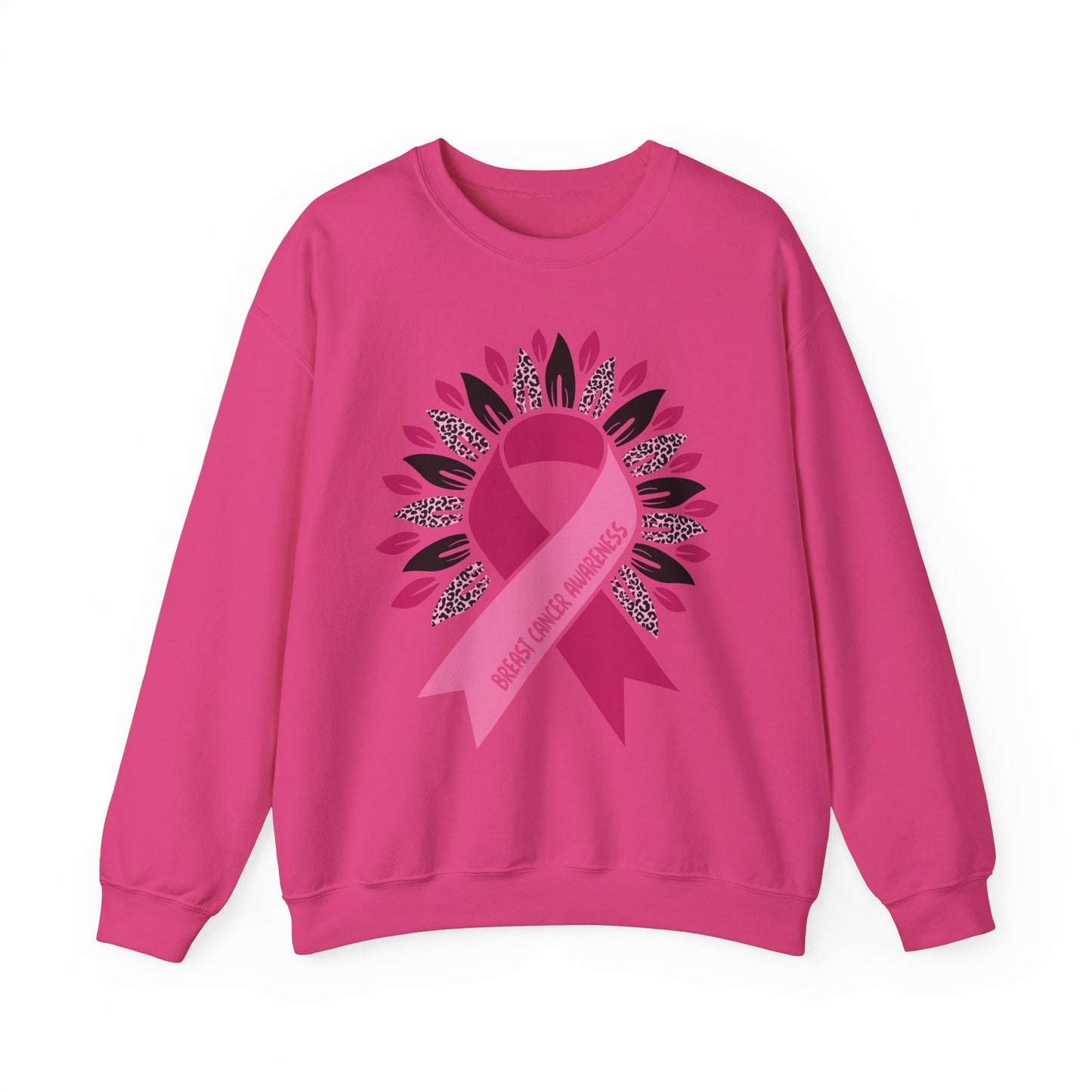 BCA - Pink Ribbon Survivor  Wreath | Unisex Heavy Blend™ Crewneck Sweatshirt