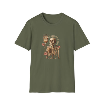 Skeleton Coffee IV T-Shirt | Unisex Classic Fit Caffeine Addict Tee