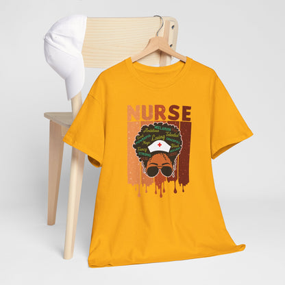 BADED - Melanated Nurse | Unisex Heavy Cotton Tee