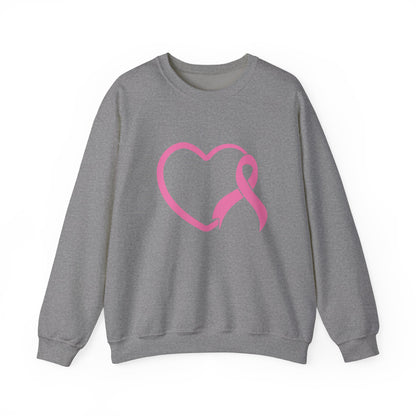 BCA - Pink Ribbon Heart | Unisex Heavy Blend™ Crewneck Sweatshirt