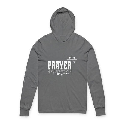 Prayer Is My Love Language Long-Sleeve Hoodie – Christian Valentine’s Apparel