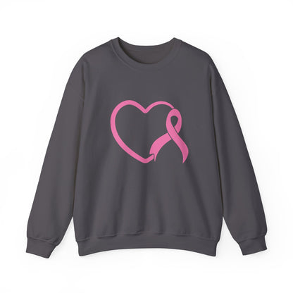 BCA - Pink Ribbon Heart | Unisex Heavy Blend™ Crewneck Sweatshirt