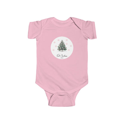 CMS - My 1st Christmas Pink Tree | Infant Fine Jersey Bodysuit