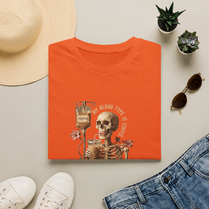 Skeleton Coffee IV T-Shirt | Unisex Classic Fit Caffeine Addict Tee