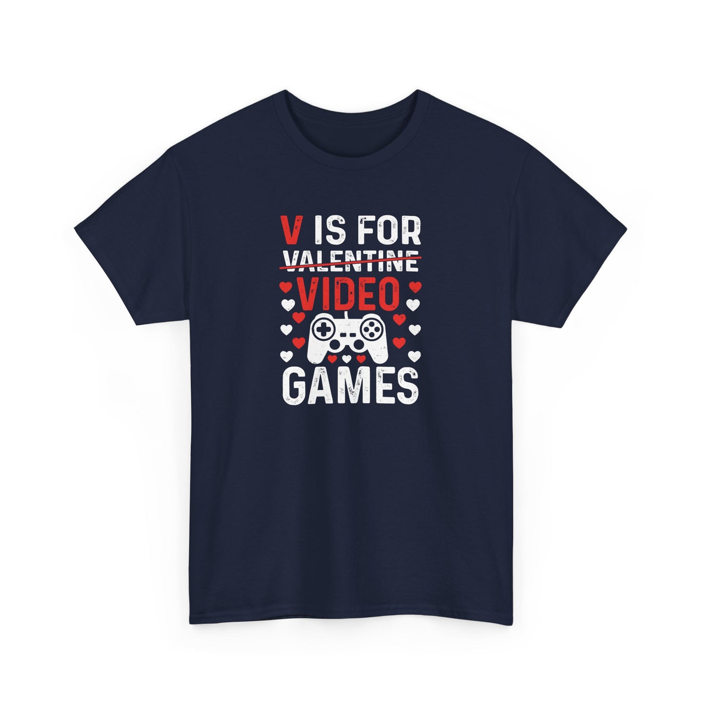 AVL - V Is For Video Games (Style 2) | Unisex Heavy Cotton Tee