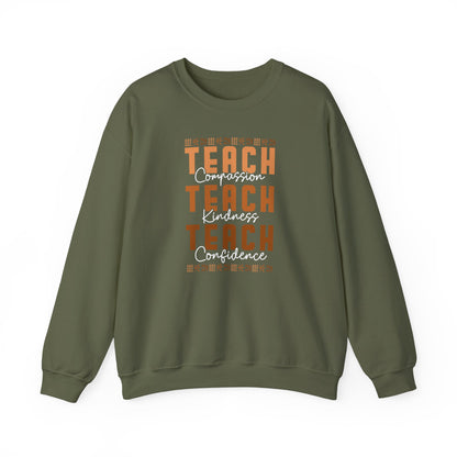 BADED - Teach Compassion Kindness Confidence | Heavy Blend™ Crewneck Sweatshirt