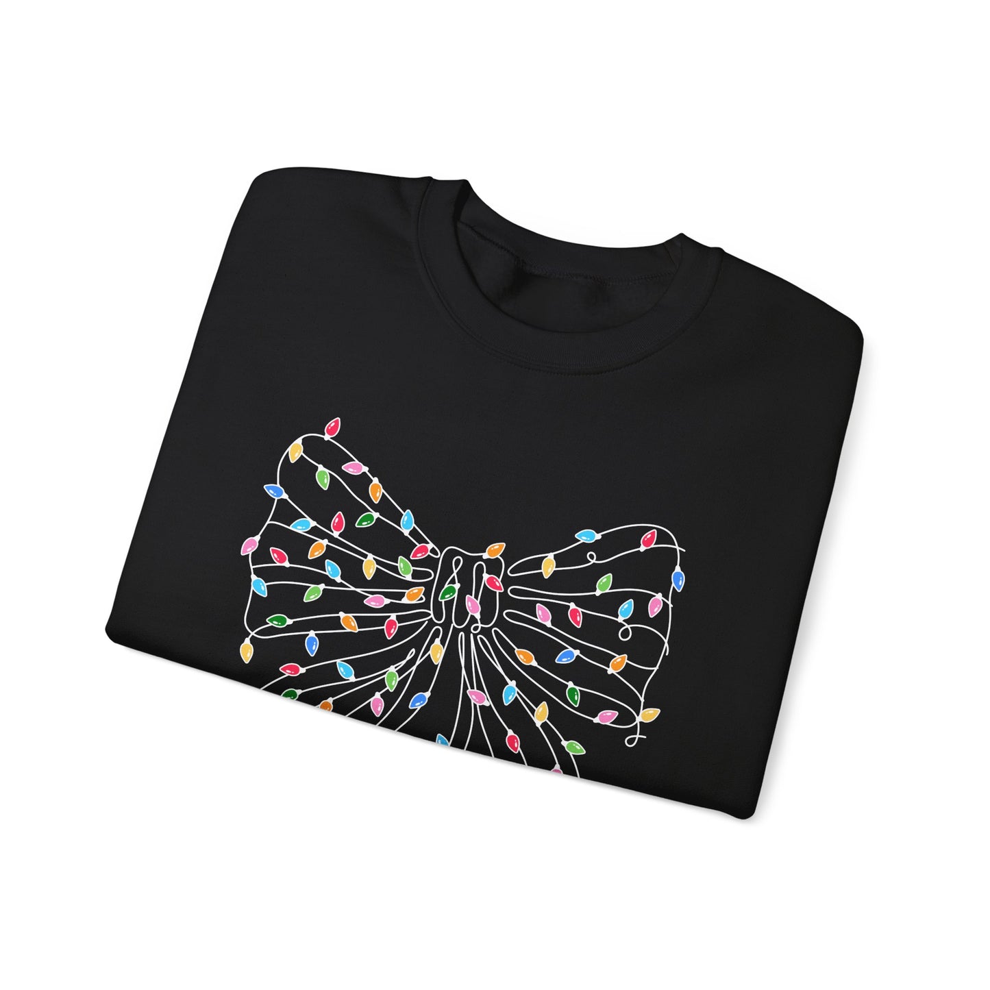 CMS - Christmas Lights Bow | Heavy Blend™ Crewneck Sweatshirt