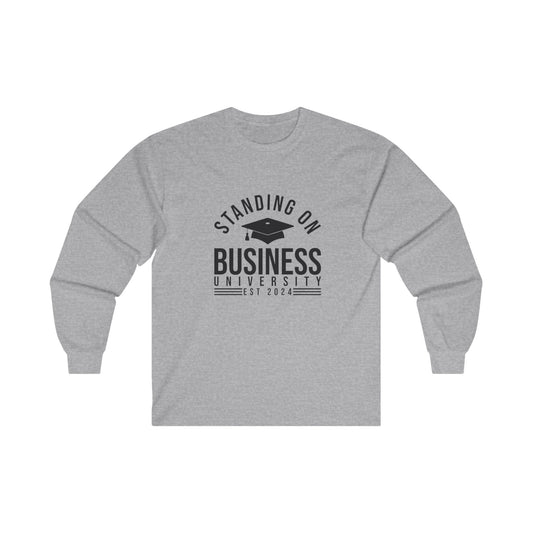 BADED - Standing on Biz | Ultra Cotton Long Sleeve Tee (Black Text)