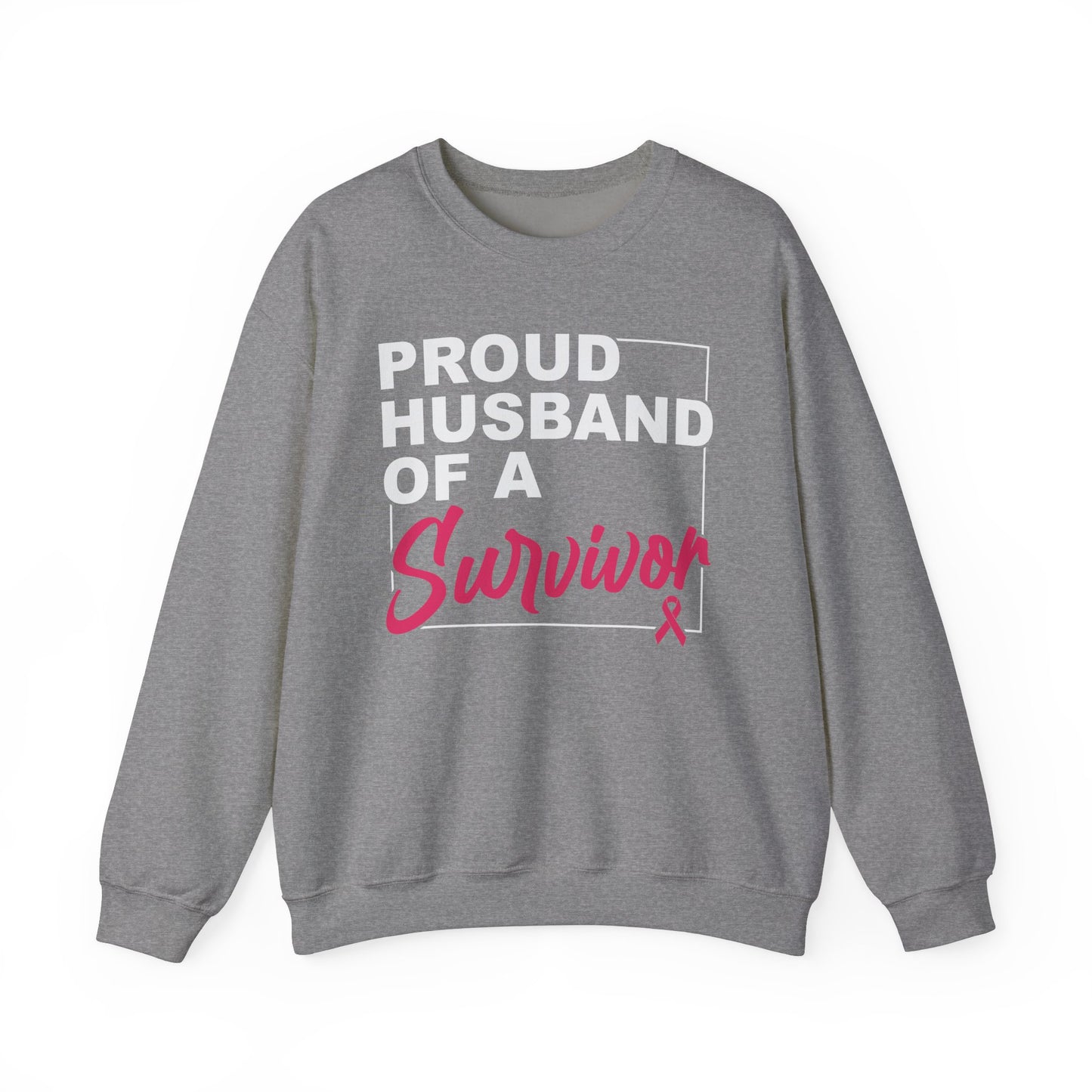 BCA - Husband of Survivor  | Unisex Heavy Blend™ Crewneck Sweatshirt