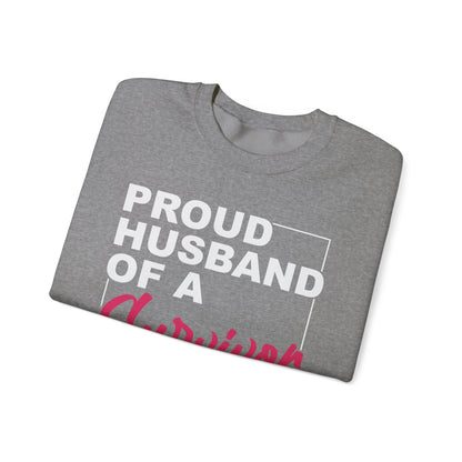 BCA - Husband of Survivor  | Unisex Heavy Blend™ Crewneck Sweatshirt