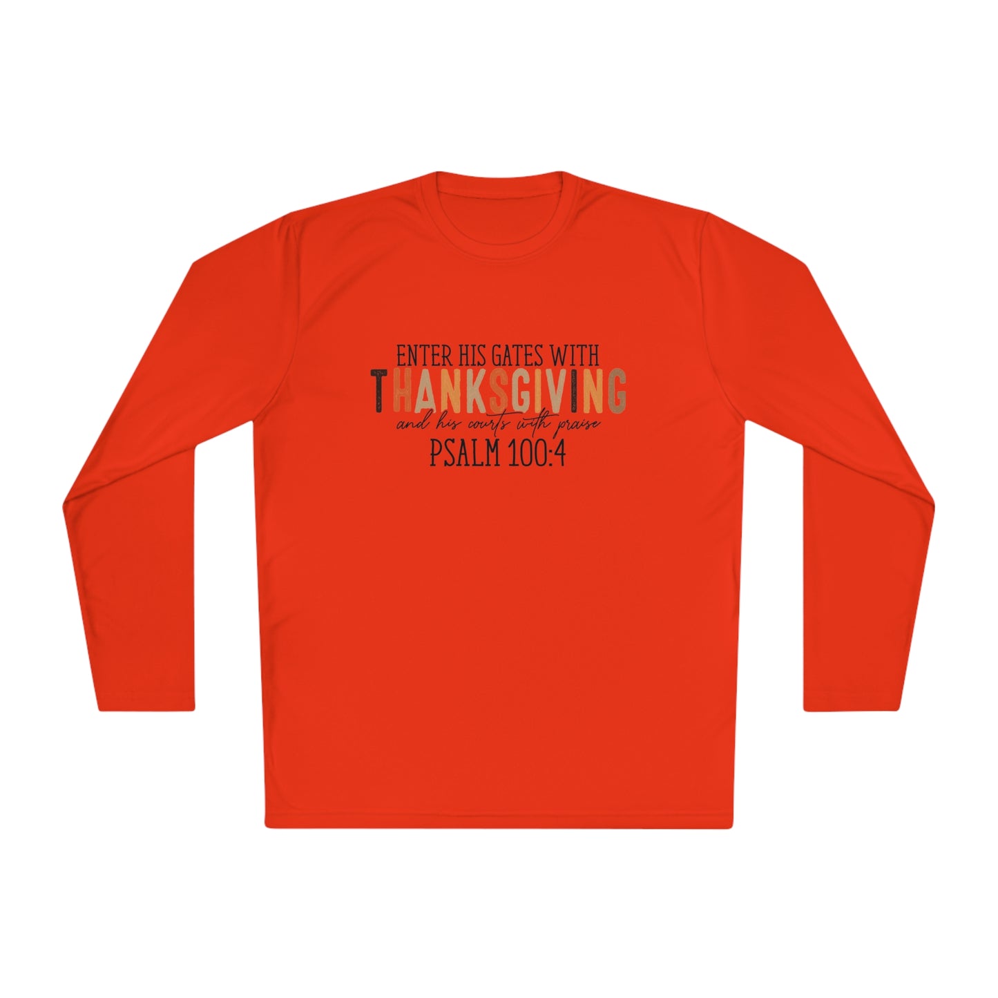 TGV - Psalm 100:4 - Enter His Gates With Thanksgiving... | Active Lightweight Long Sleeve Tee