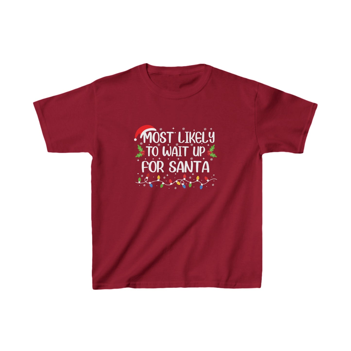 CMS - Most Likely To...Wait Up For Santa | Kids Heavy Cotton™ Tee