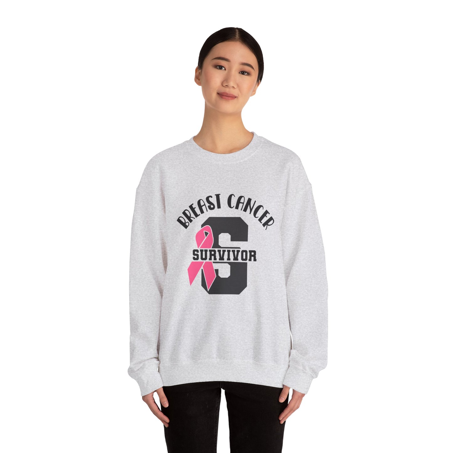 BCA - Pink Ribbon Survivor  | Unisex Heavy Blend™ Crewneck Sweatshirt