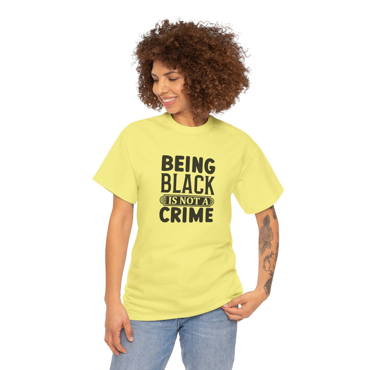 BADED - Being Black Is Not A Crime | Unisex Heavy Cotton Tee