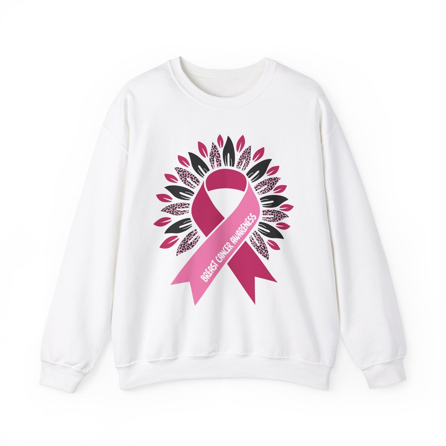 BCA - Pink Ribbon Survivor  Wreath | Unisex Heavy Blend™ Crewneck Sweatshirt