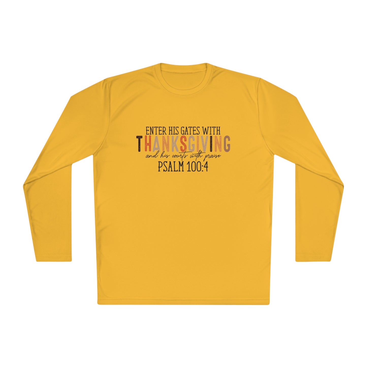 TGV - Psalm 100:4 - Enter His Gates With Thanksgiving... | Active Lightweight Long Sleeve Tee